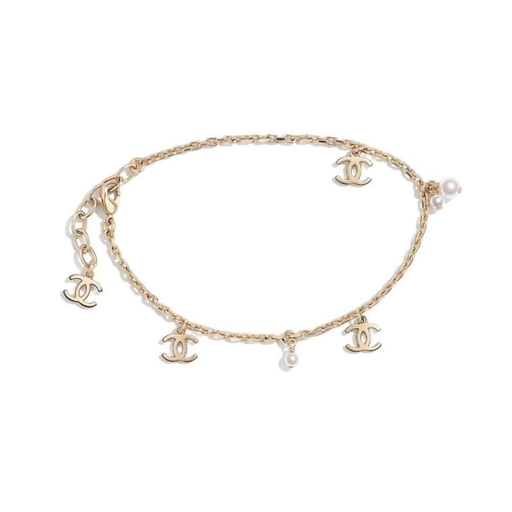 Chanel CC gold pearl anklet VERY RARE
